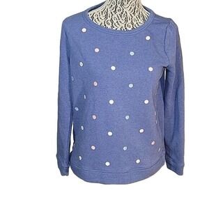 Sweatshirt Polka Dot Print‎ Long Sleeve Pullover Top